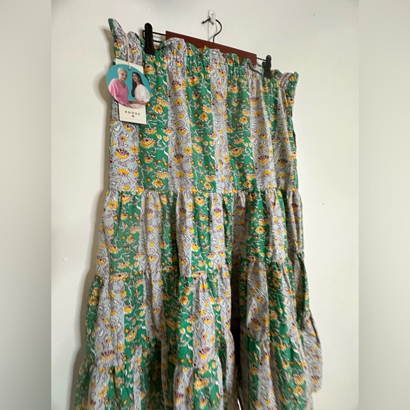 TARGET x RHODE Women’s Mixed Whimsical Floral & Stripe Print Midi Skirt - Picture 8 of 10